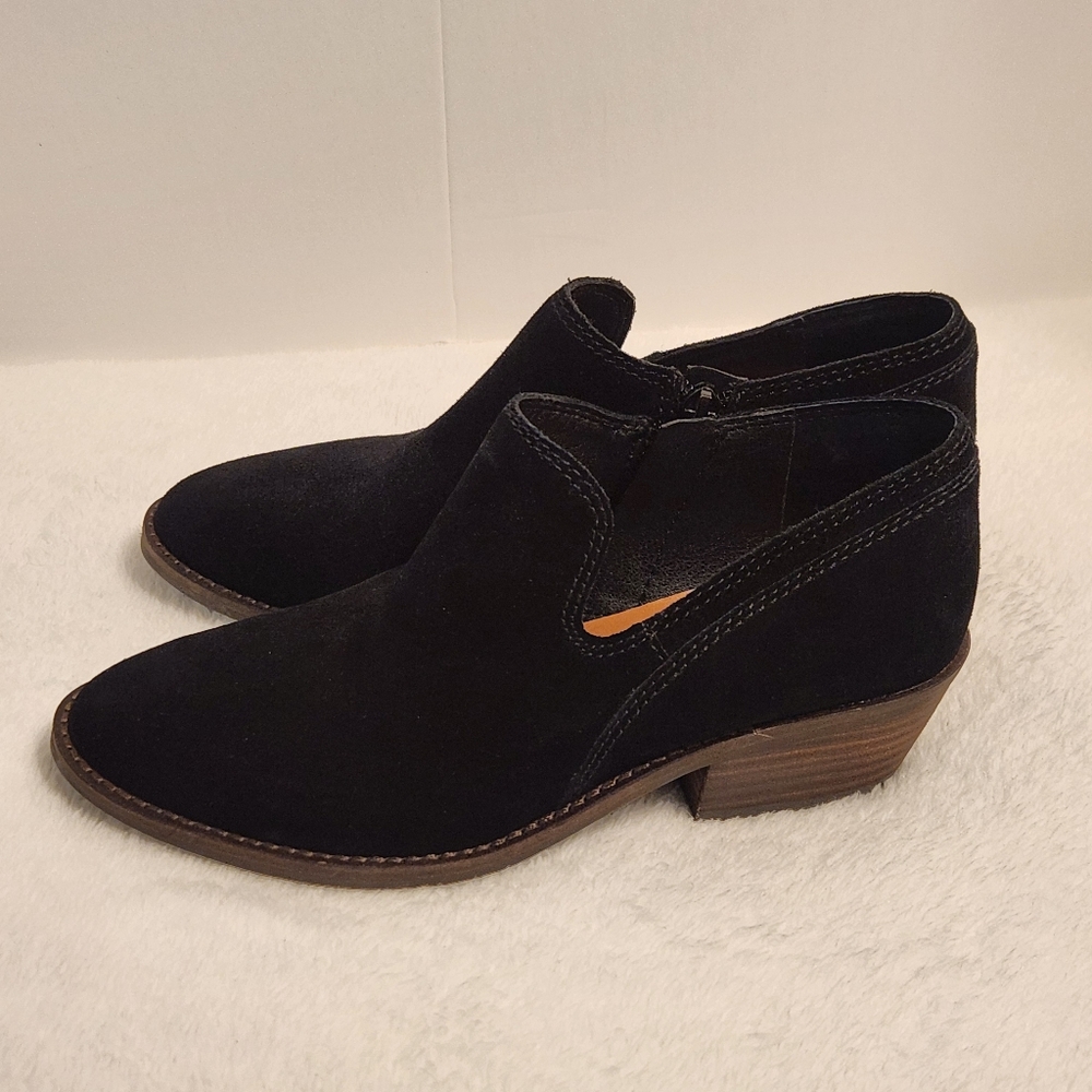 🍀Lucky Brand Feltyn Black Suede Booties Size 5.5 - Picture 11 of 12